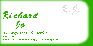 richard jo business card