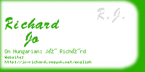 richard jo business card